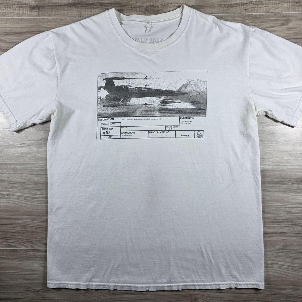 Rare Star Wars VII The Force Awakens Cast & Crew ILM VFX Tee Shirt